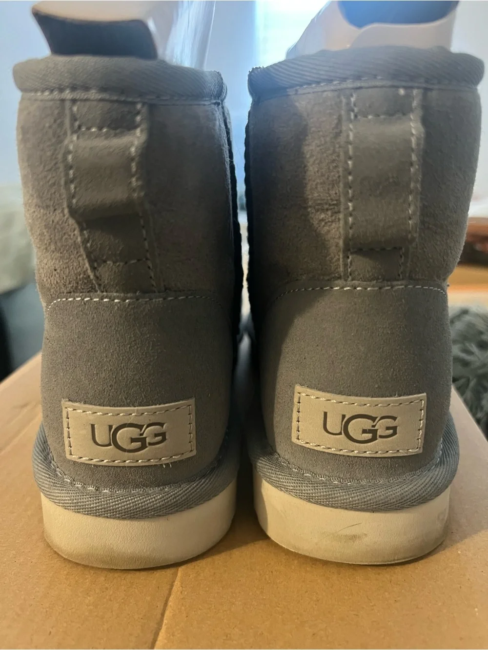 UGG Short Suede Boots in Gray - used once